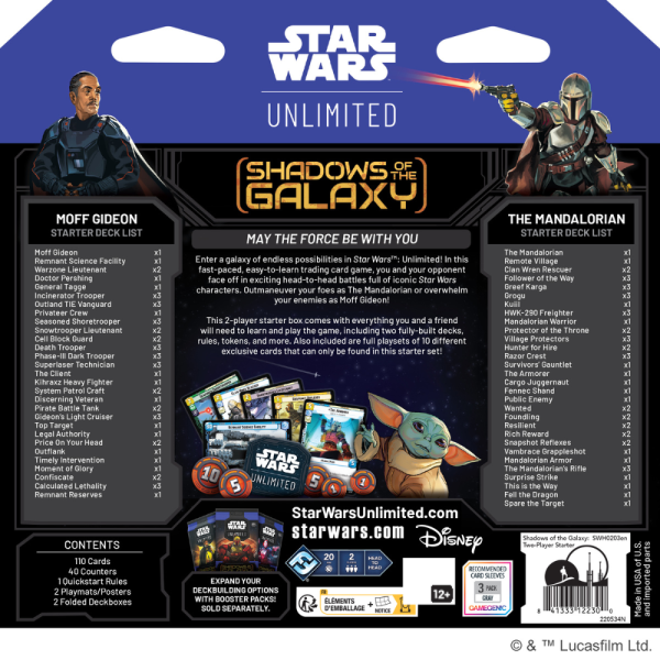 Star Wars: Unlimited Shadows of the Galaxy Two-Player Starter - Image 3