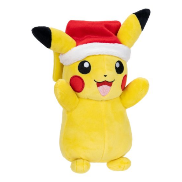 Pokemon 8in Seasonal Pikachu Plush with Santa Hat - Image 3