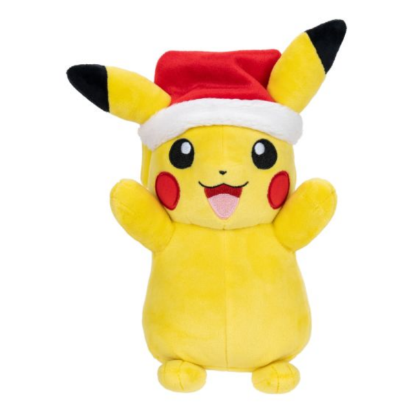 Pokemon 8in Seasonal Pikachu Plush with Santa Hat - Image 5